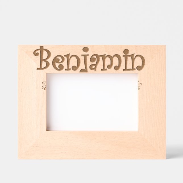 "Benjamin" Standing Photo Frame – Baby Gift (Front)