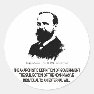 Benjamin Tucker Classic Round Sticker