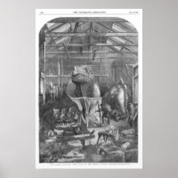 Benjamin Waterhouse Hawkins Studio Antique Print