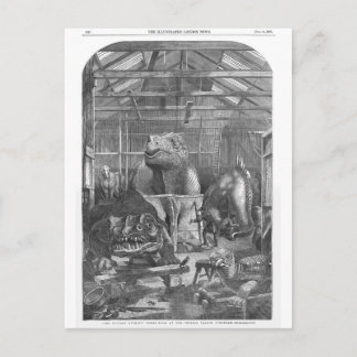 Benjamin Waterhouse Hawkins Studio Antique Print Postcard