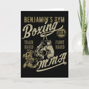 Benjamin's Gym Boxing Mma Retro Design For The Nam Card