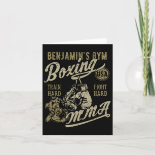 Benjamin's Gym Boxing Mma Retro Design For The Nam Card