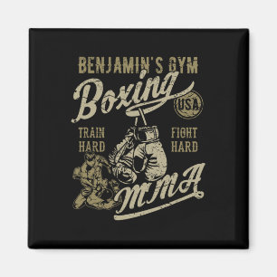 Benjamin's Gym Boxing Mma Retro Design For The Nam Magnet