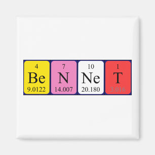 Bennet periodic table name magnet