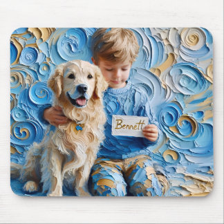 BENNETT ~ Birthday Golden Retriever ~ Mousepad