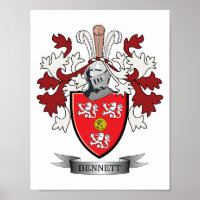 Bennett Family Crest Coat of Arms