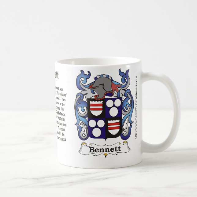 Bennett Family Crest on a mug (Right)