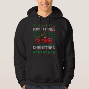 Bennett Family Ugly Christmas Sweater Red Truck Fu