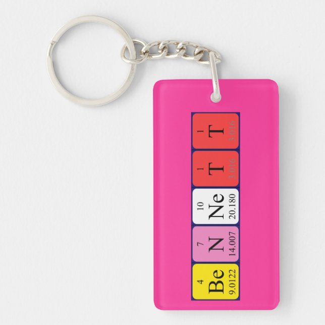 Bennett periodic table name keyring (Front)
