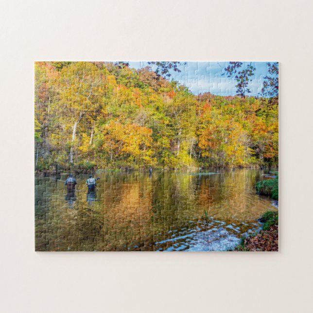 Bennett Spring Autumn Fishing Jigsaw Puzzle (Horizontal)