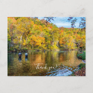 Bennett Spring Autumn Fishing Thank You Postcard