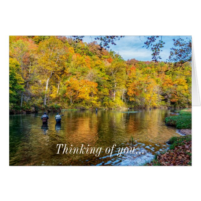 Bennett Spring Autumn Fishing Thinking of U Card (Front Horizontal)