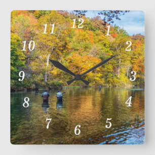 Bennett Spring Autumn Fishing Wall Clock