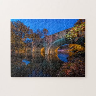 Bennett Spring Bridge Twilight Jigsaw Puzzle