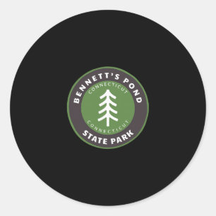 Bennett's Pond State Park Connecticut Ct Tree Dge Classic Round Sticker