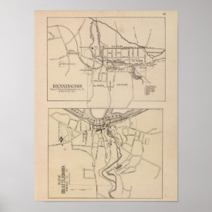 Bennington and Plan of Battleboro Poster