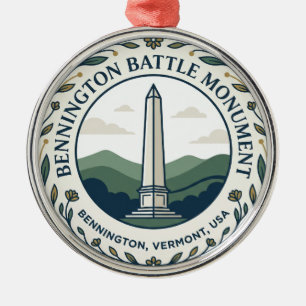 Bennington Battle Monument USA Metal Ornament