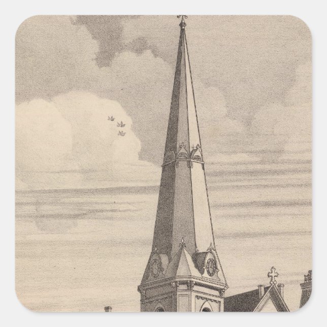 Bennington Vermont Square Sticker (Front)