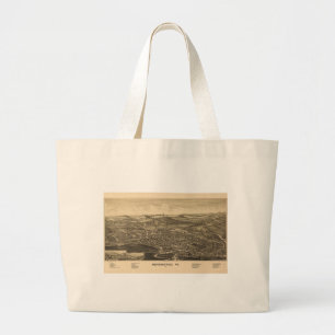 Bennington, Vermont Vintage Map Large Tote Bag