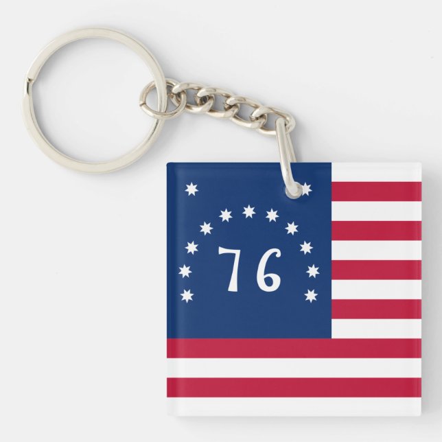 Bennington's Banner: The 76 American Battle Flag Key Ring (Front)