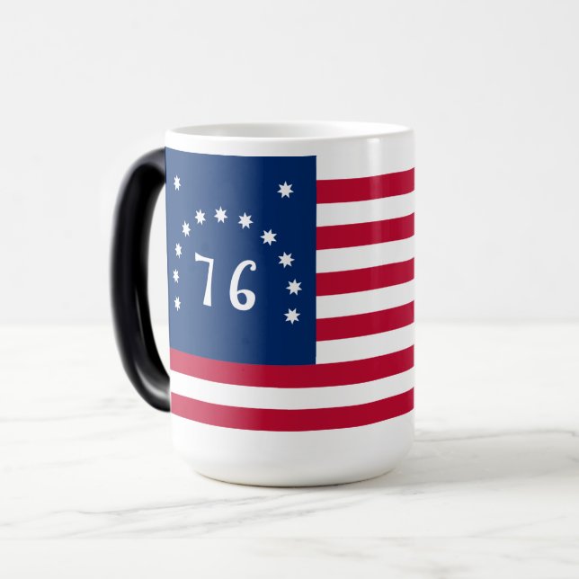 Bennington's Banner: The 76 American Battle Flag Magic Mug (Front Left)