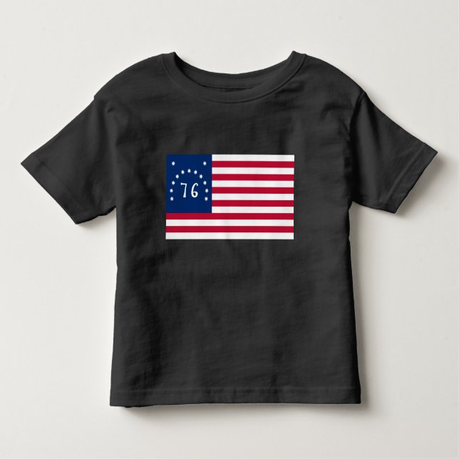 Bennington's Banner: The 76 American Battle Flag Toddler T-Shirt (Front)