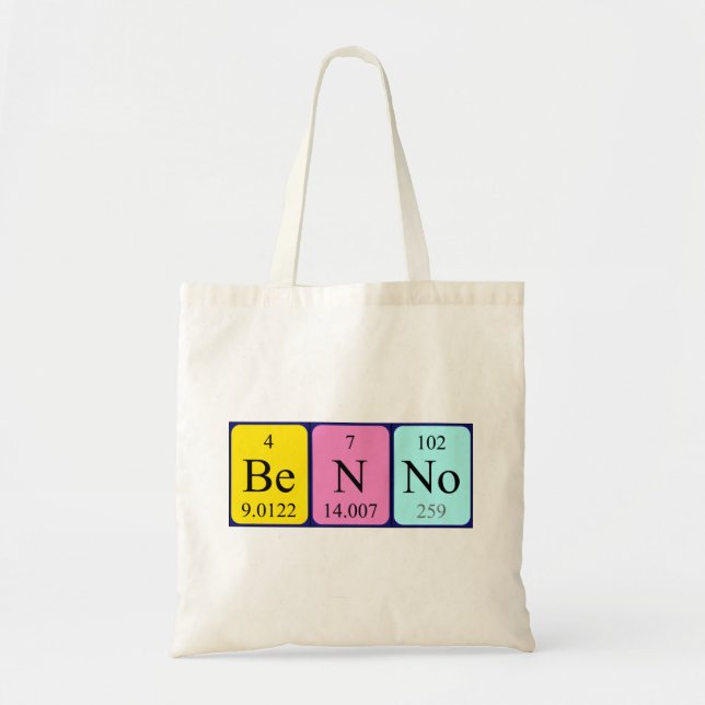 Benno periodic table name tote bag (Front)