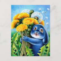 Benny Blue - Dandelions Postcard