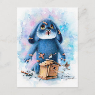Benny Blue - DIY Bird House Postcard