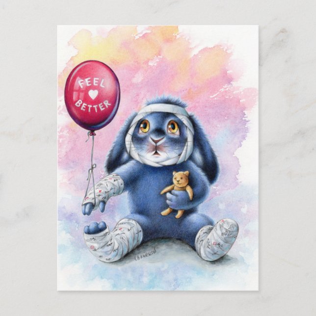 Benny Blue - Feel Better Postcard (Front)