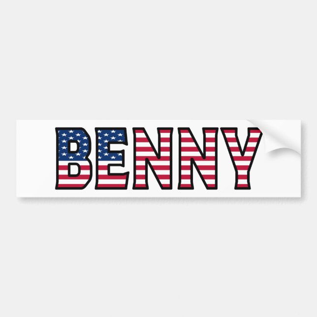 Benny Name Vorname USA Aufkleber Sticker Auto (Front)