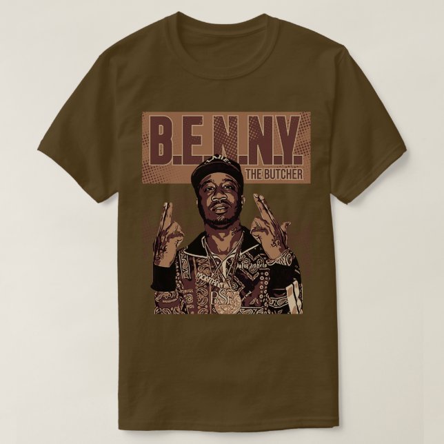 Benny the Butcher Rapper T-Shirt (Design Front)