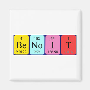 Benoit periodic table name magnet