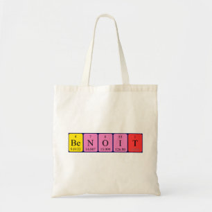 Benoit periodic table name tote bag