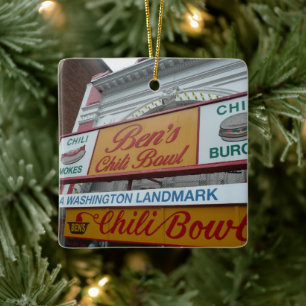 Ben's Chilli Bowl: Iconic DC landmark Ceramic Ornament