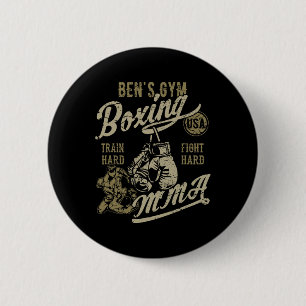 Ben's Gym Boxing Mma Retro Design For The Name Ben 6 Cm Round Badge