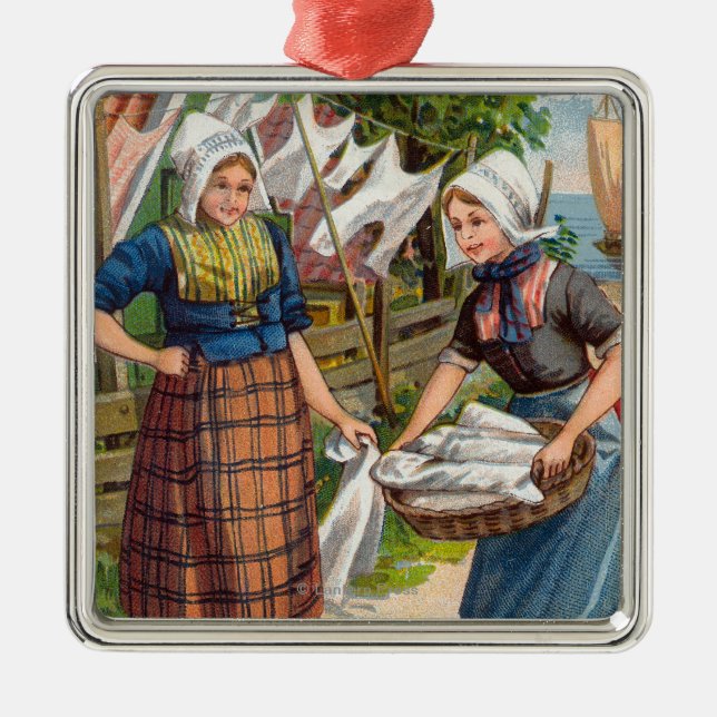 Bensdorp's Royal Dutch Cocoa Metal Tree Decoration (Front)