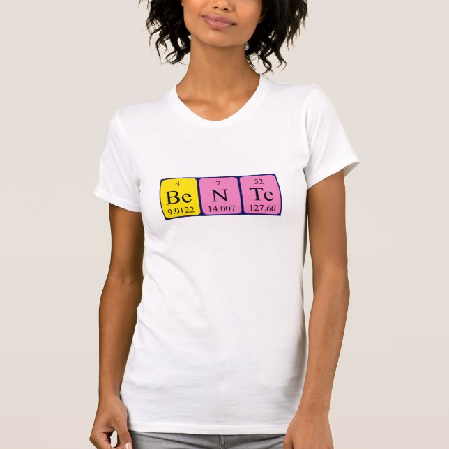 Bente periodic table name shirt (Front)
