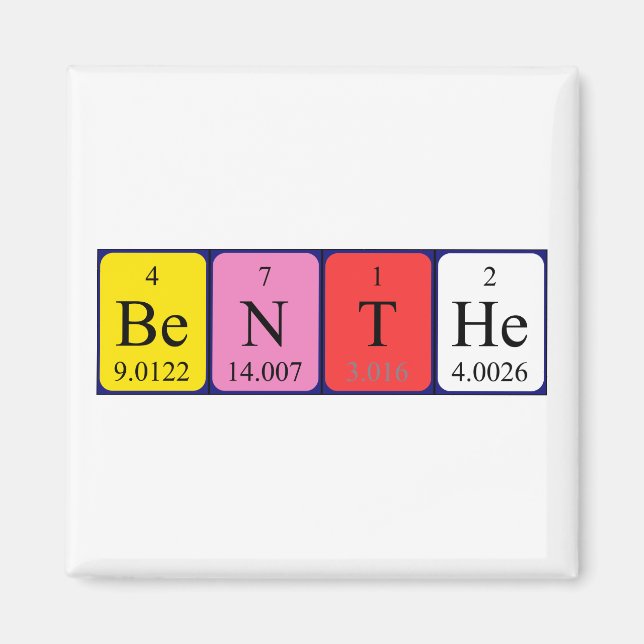 Benthe periodic table name magnet (Front)