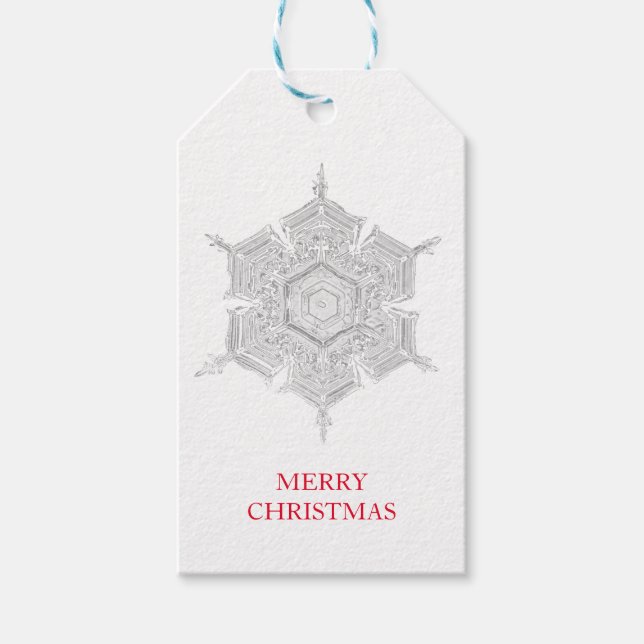 BENTLEY'S SNOWFLAKE MERRY CHRISTMAS GIFT TAG (Front)