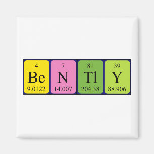 Bently periodic table name magnet