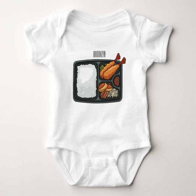 Bento cartoon illustration   baby bodysuit (Front)