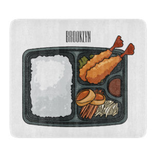 Bento cartoon illustration cutting board
