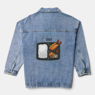 Bento cartoon illustration denim jacket