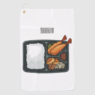 Bento cartoon illustration  golf towel