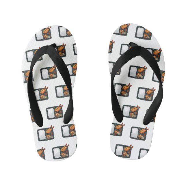 Bento cartoon illustration  kid's thongs (Footbed)