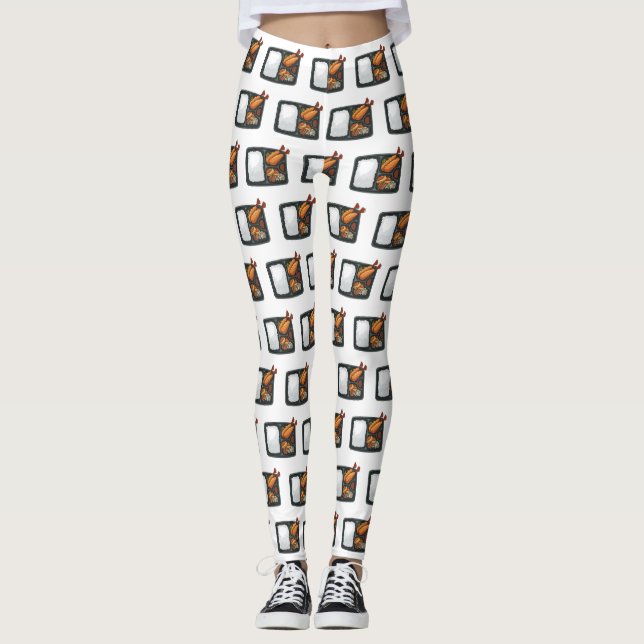Bento cartoon illustration leggings (Front)
