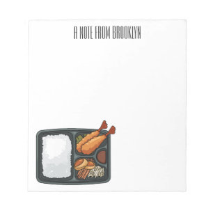 Bento cartoon illustration notepad