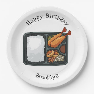 Bento cartoon illustration paper plate