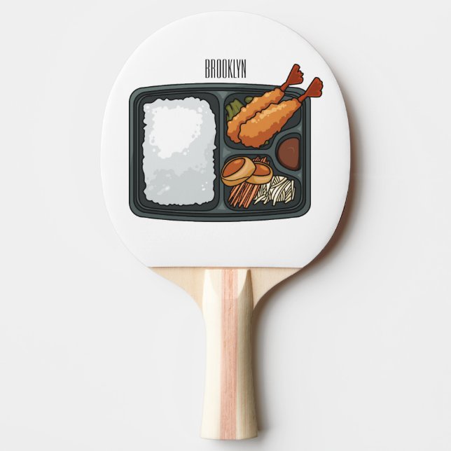 Bento cartoon illustration ping pong paddle (Front)